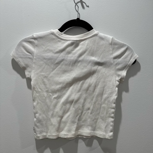 White Ribbed T-Shirt - Picture 2 of 2